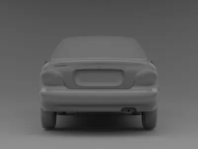 Hyundai Accent 1994 Low-poly 3D model