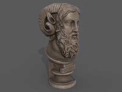 Zeus Ammon  Low-poly 3D model