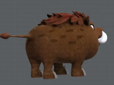 Boar V02 Low-poly 3D model