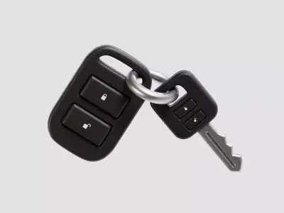 Car Key 3d model Low-poly 3D model