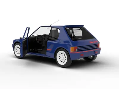 Peugeot 205 Turbo 16 1984 HQ 3d model 3D model