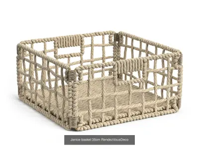 Janice Collection of natural fiber baskets RendezVousDeco