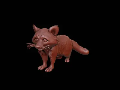 Raccoon Animal Sculpture 3D print model buy