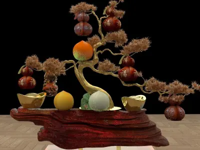 Chinese gourd tree 3D model