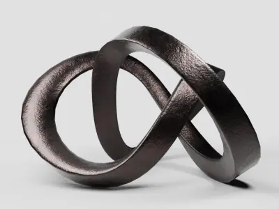 Boundless Bronze Metal Sculpture Low-poly 3D model