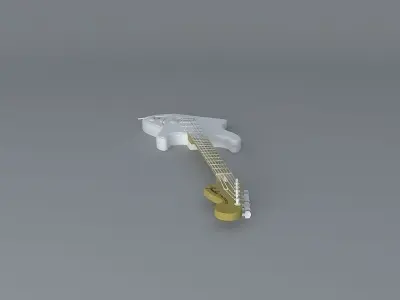 70s Fender stratocasterguitar Free 3D model