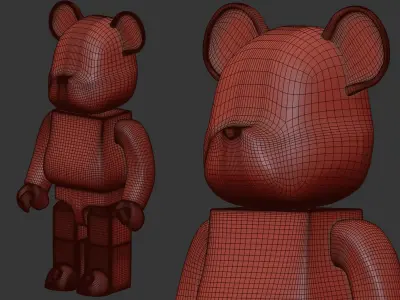 neko blessing bearbrick size 1000 3 in 1 3D model