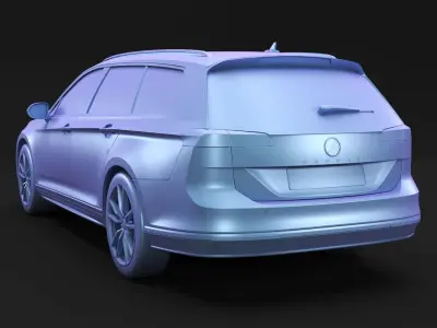 German family vagon 3D model