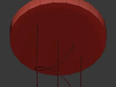 Engineering White Ball Modern Pendant Light 3D model