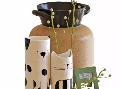 FATALIG vase deco set 3D model