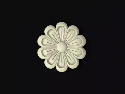 Central decor ornament for furniture 3D model 70