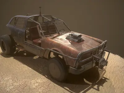 Vehicle 4x4 Low-poly 3D model