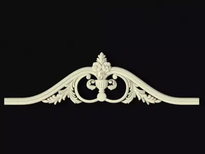 Central decor ornament for furniture 3D model 989