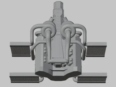 Twin Turbocharged V6 Engine Free 3D model