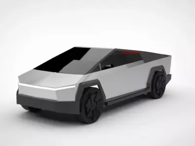 Tesla cyber truck Low-poly 3D model