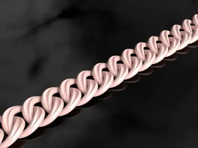 Miami Cuban Chain Necklace or Bracelet new model 3D print model