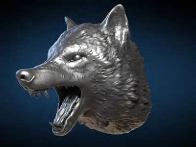 Wolf Bust 3D model