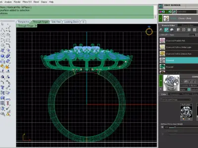 Cluster ring 3D print model