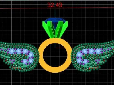 Wing Pendant 3D print model