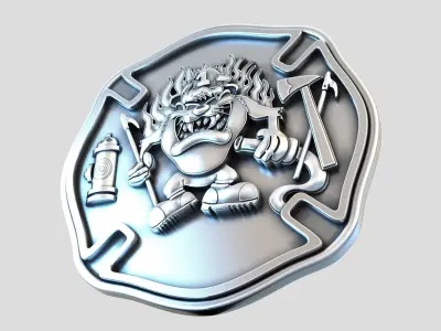 ANGRY fireman 3D print model