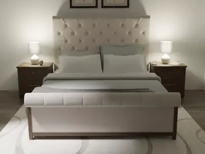 Queen Bed ASHLEY Hillcott 3D model