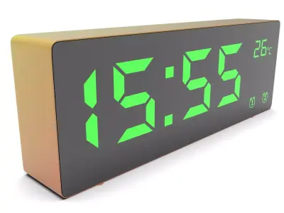 CLOCK PINKYELLOW GREEN Low-poly 3D model