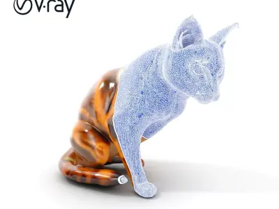 Realistic Feline D Model Pack with Detailed Textures Low-poly 3D model