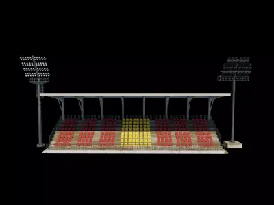 Grandstand with light 3D model