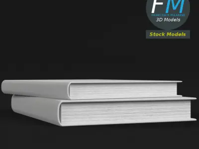 Books stack 2 3D model