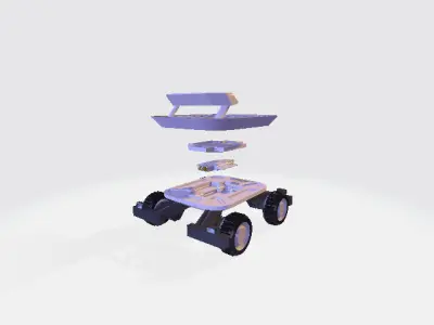 Futuristic Concept Mini Vehicle 3D Model Low Poly Game Ready 3D model