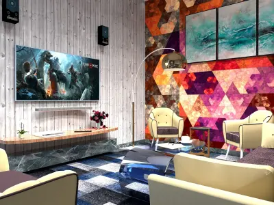 Modern VIP Waiting room  3D model