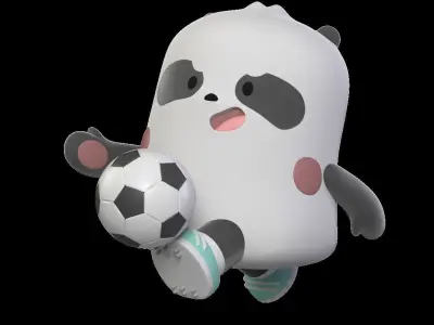 Panda Soccer 3D print model