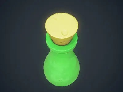 Stylized Bottle Free low-poly 3D model