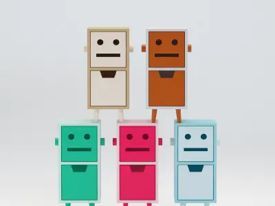 Smile box tall Free 3D model