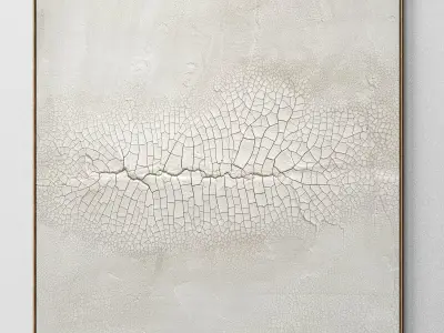 Plaster two square photo frames 15 Low-poly 3D model