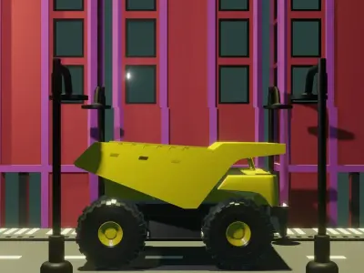 Construction-Toy truck Free 3D model