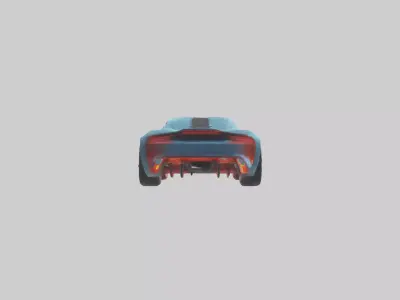 Concept Sports Car with Futuristic Lights model 3D model