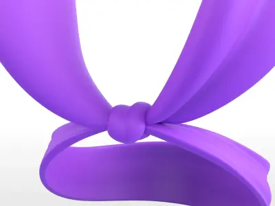 Headband037 Purple Headband 3D model