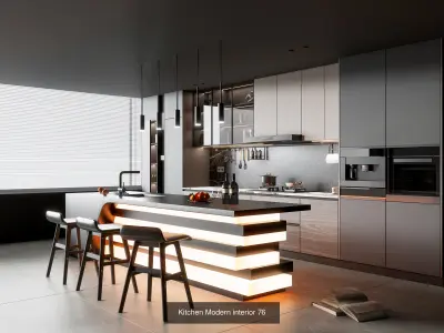 Modern Kitchen Scenes Collection No 7  of 16 Scenes