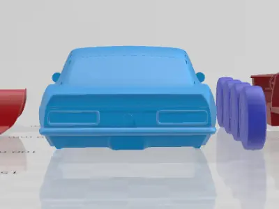 1967 Chevrolet Camaro RS 327 V-8 - Separate Parts Model 3D print model