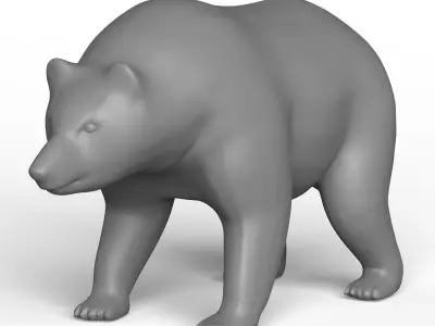 Bear Base Mesh Low-poly 3D model
