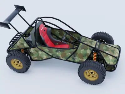 4x4 Off-road Buggy Low-poly 3D model