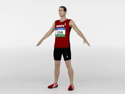Athletic Runner 03 3D model
