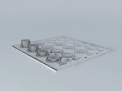 Ant-walk checkers game 3D model