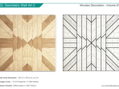 Wooden Decoration 3D model