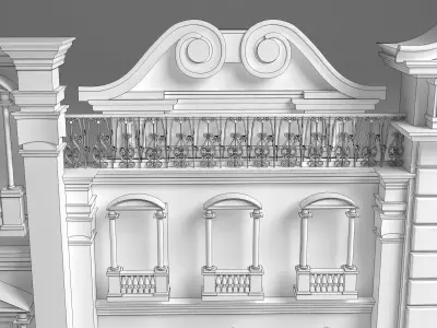 Roman facade 3D model