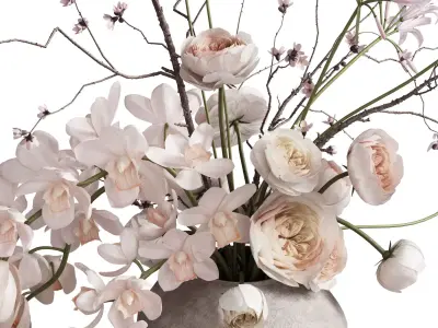 Flower In Vase 100 3D model