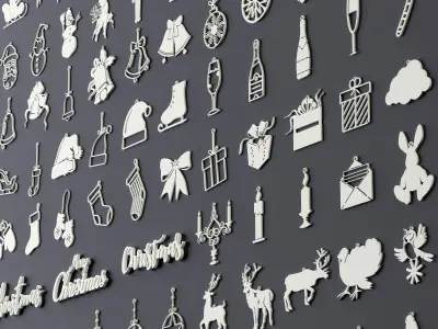 150 Printable Christmas Decoration 3D print model