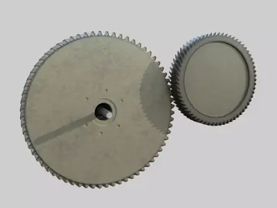 Engine Gear Assembly Low-poly 3D model