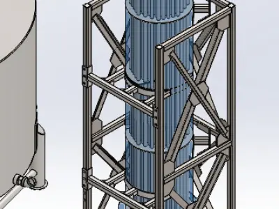 Simple distillation system 3D model
